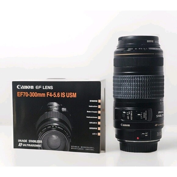 Canon Other - Canon 70-300mm f4-5.6 IS USM Telephoto Zoom Lens for EOS DSLR - MINT with Manual